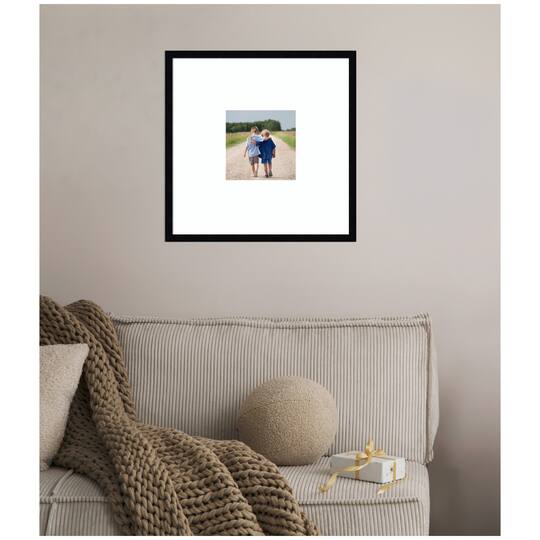 Kate and Laurel Svelte Noir Black Photo Frames with Mat